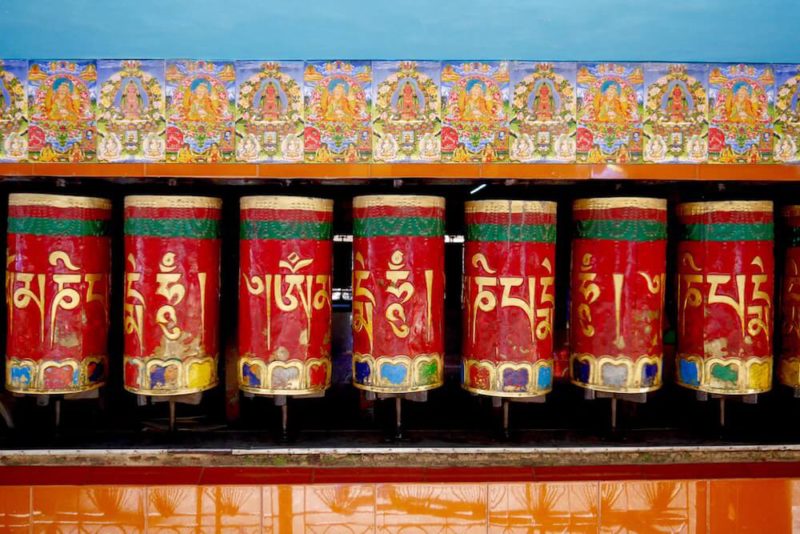 Prayer Wheels at Kalachakra Temple, McLeod Ganj, Dharamsala, India