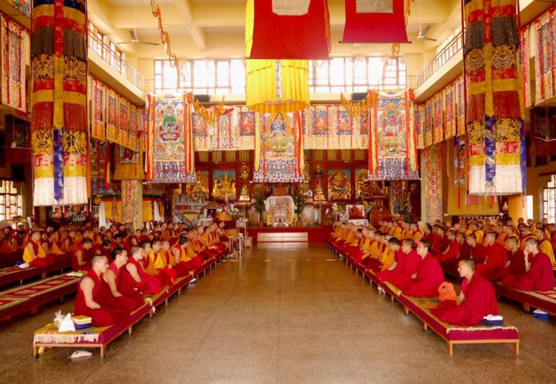Puja at Guyto Monastery, Dharamsala, India