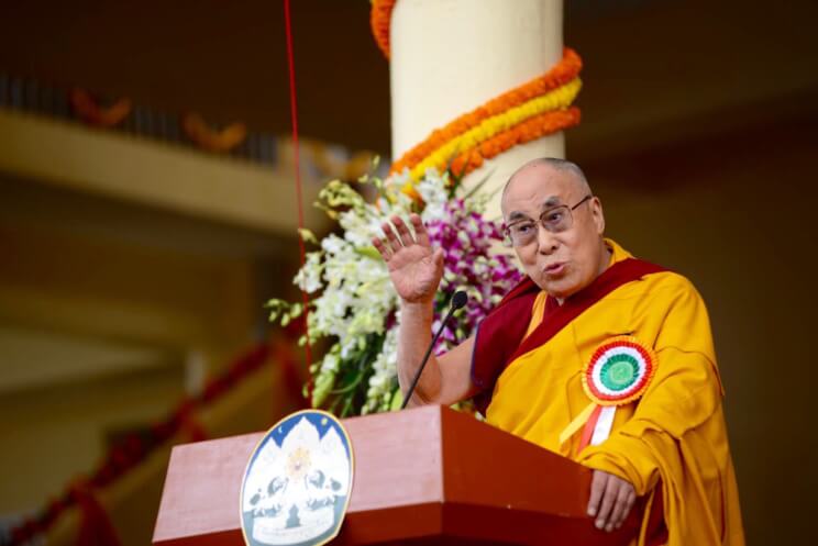 Dalai Lama at Tsuglakhang Temple in McLeod Ganj, India, on 3 November 2015.